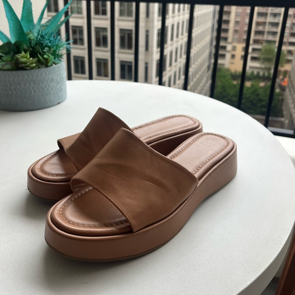 A New Day Platform Tan Sandals